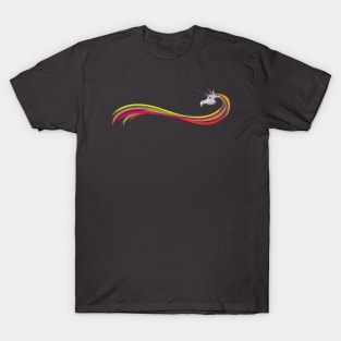 Rainbow Long hair Unicorn. T-Shirt